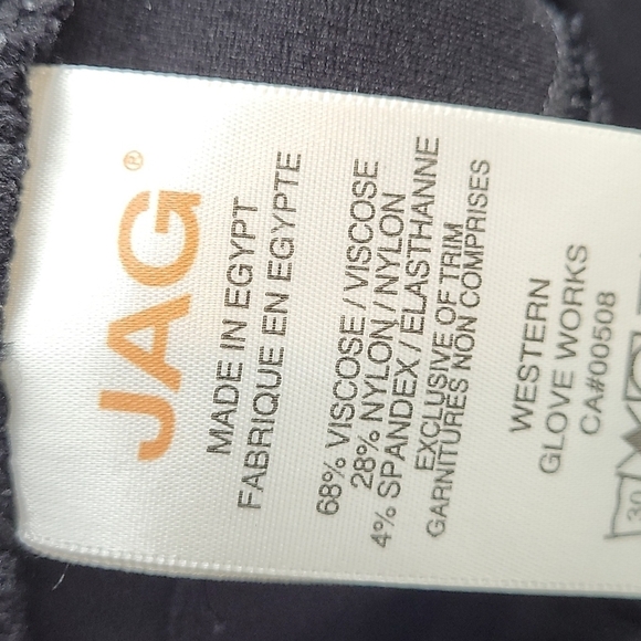 JAG Lara Soft Black Knit Ponte Md Rise Skinny Pants Size 4 - Picture 10 of 12